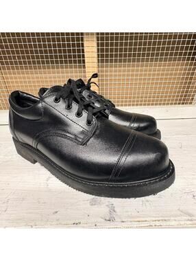 Boulet Black Leather Lace-Up Dress Shoes Size 10 2E